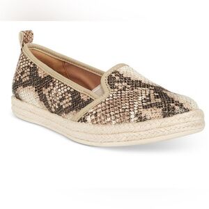 CLARKS Women's Azella Theoni Snake Skin Slip On Espadrilles Flats Size 6